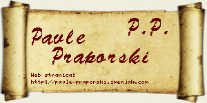 Pavle Praporski vizit kartica